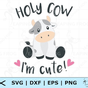 Caramba, sou um SVG fofo. PNG. Arquivos Cricut Cut, arquivos em camadas. Arquivos de silhueta. Ótimo para macacões, camisas. Animais de fazenda. Download instantâneo.
