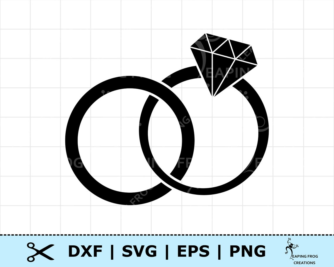Wedding Rings Svg. Cricut Cut Files, Silhouette Cut Files & Cameo Files ...
