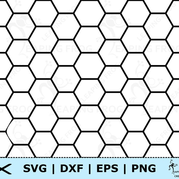 Honeycomb Pattern SVG. Seamless! Cricut cut files, Silhouette files. Bees, Bumblebee, Comb, Honey. Black, White. PNG, DXF, eps. Digital.