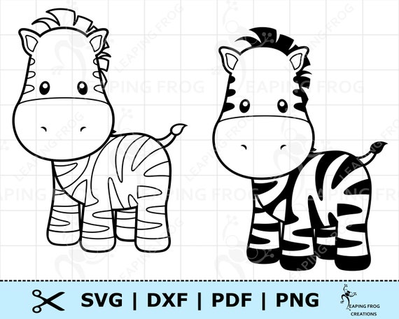 Download Cute Zebra Svg Png Dxf Pdf Cricut Cut Files Silhouette Etsy