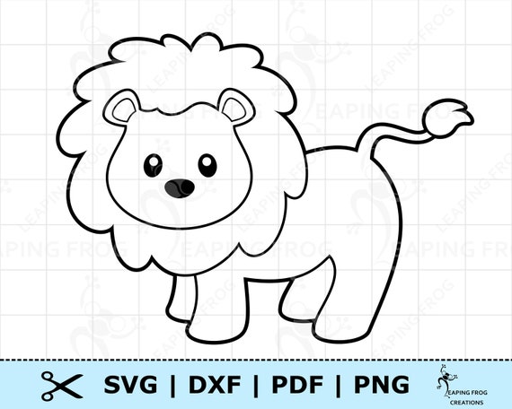 Download Cute Baby Lion Svg Cut Files Silhouette Files Baby Lion Etsy