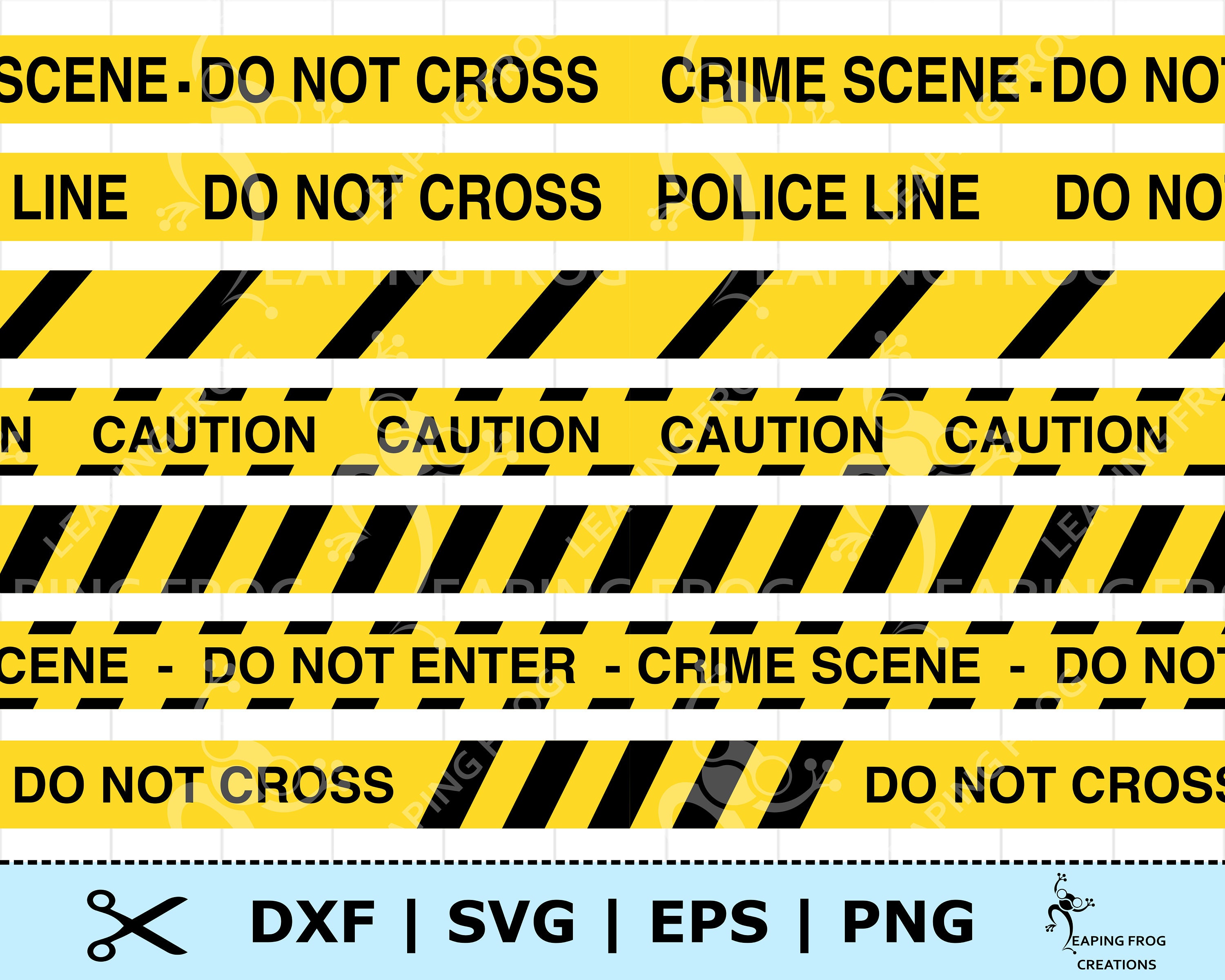 Caution Tape Svg Dxf Eps Png. Police Tape Svg. Police Yellow - Etsy
