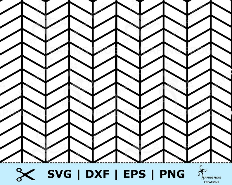 Chevron Pattern SVG. Herringbone SVG. Seamless, Cricut cut files, Silhouette files. Black, White. png, dxf, eps. Digital. Outline, Stencil image 1