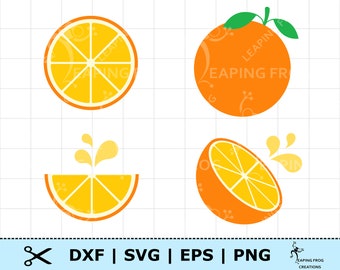 Orange SVG. Orange clipart. Orange DXF. Orange PNG. Orange eps.  Orange Cricut cut files, Silhouette. Fruit svg. Layered. Cute!