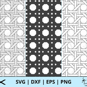 ラタン パターン SVG。PNG。シームレス! Cricut カット、レイヤー ファイル。シルエット ファイル。バスケット ウィーブ、テクスチャ、さまざまな外観! すぐにダウンロード!