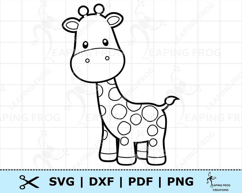 Download Baby Giraffe SVG PNG DXF pdf. Cricut Cut files Silhouette ...