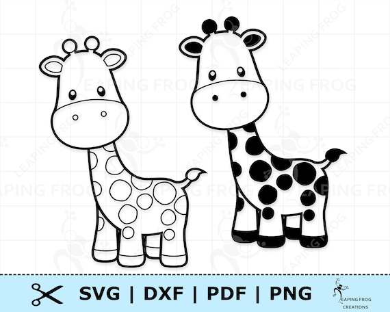 Silhouette Baby Giraffe Svg - 241+ DXF Include