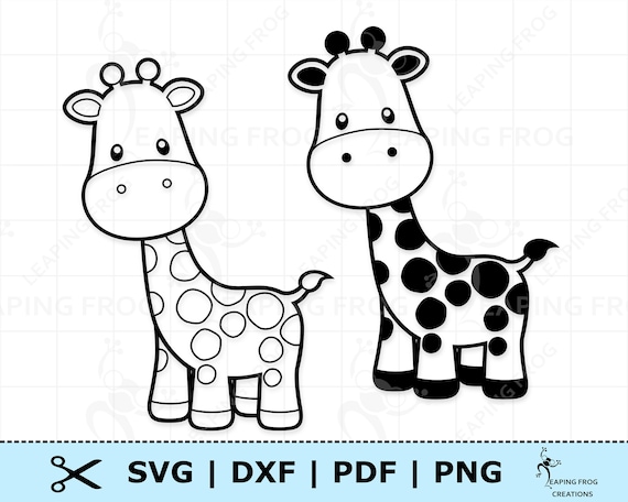 Giraffe Svg Png Dxf Pdf Cricut Cut Files Silhouette Jungle Etsy