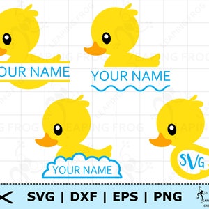 Ente-Monogramm SVG. PNG. 4 Ausführungen! Cricut Schnitt Dateien, Dateien mit Ebenen. Silhouette. Personalisieren, mit Namen anpassen. Girl Boy, DXF, eps