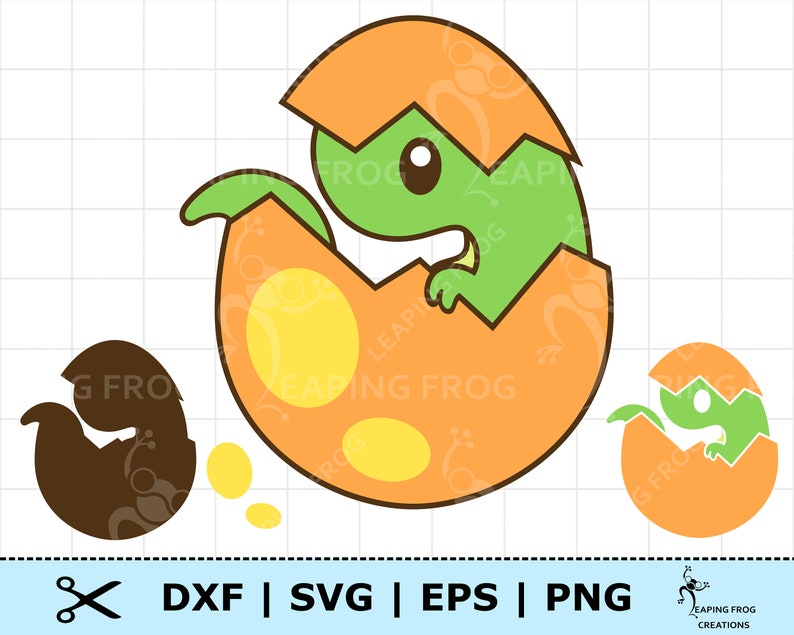 Download Cute Baby Dinosaur Egg SVG PNG DXF eps. Whole & layered | Etsy