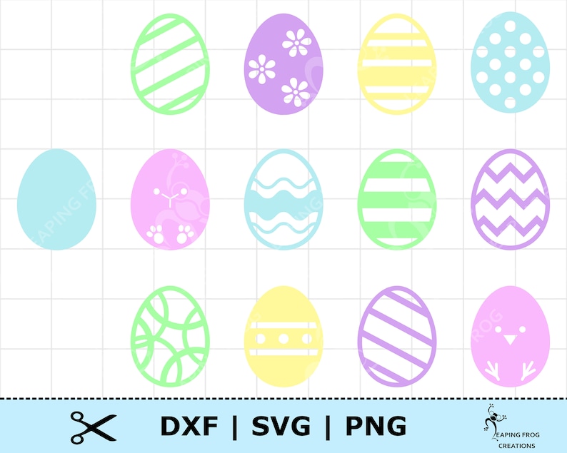 Easter Eggs SVG. PNG. Mix & Match! Cricut Cut Files, Layered Files ...