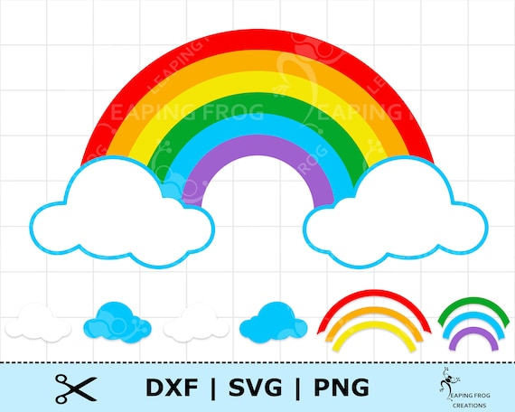 Download Rainbow Svg Cricut Cut Files Silhouette Layered Files Etsy
