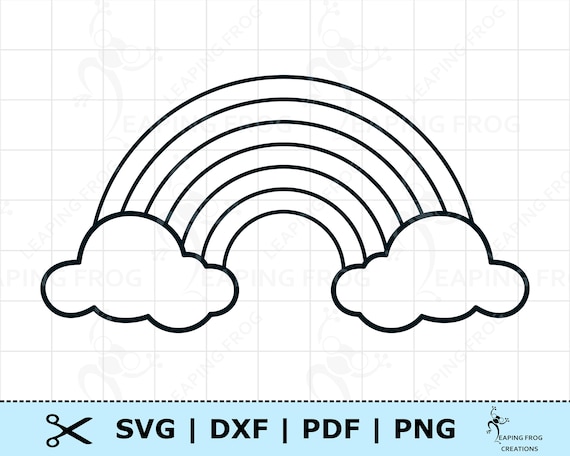 Rainbow SVG PNG. Cricut Cut Files Silhouette Files. Stencil - Etsy