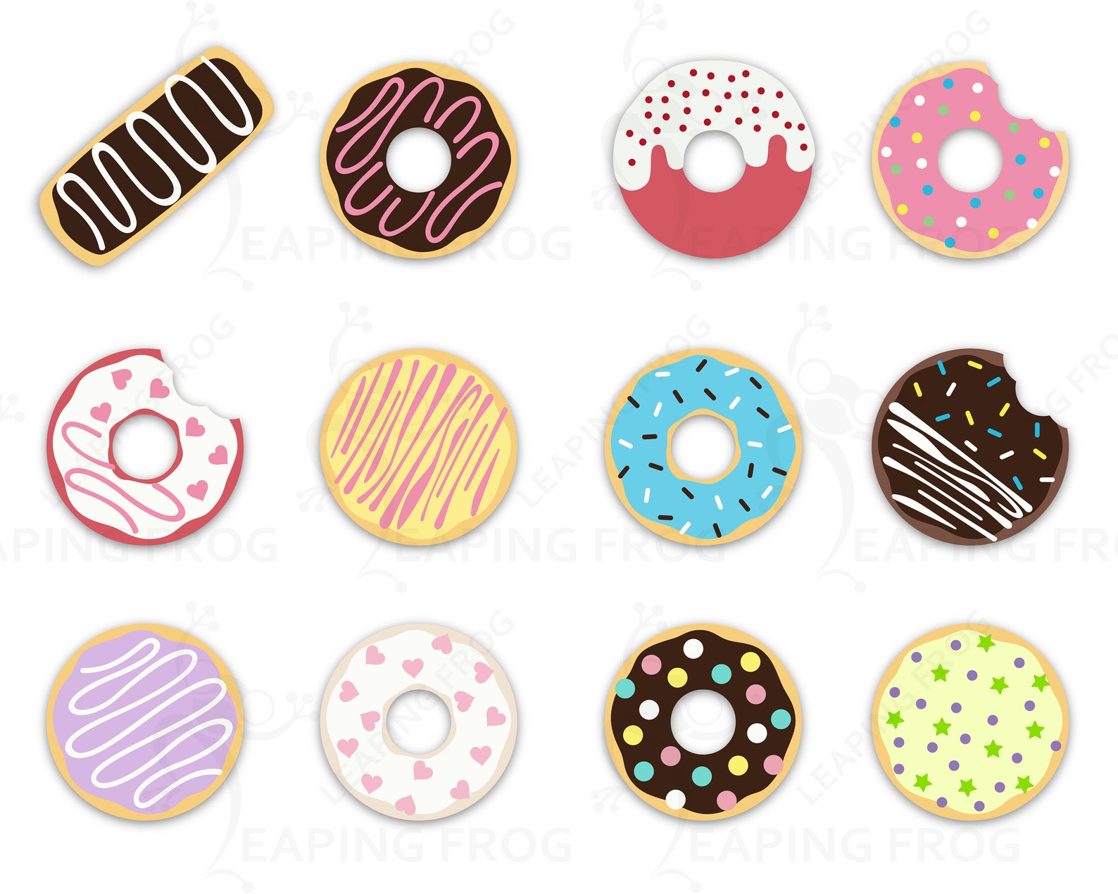Download Donuts SVG. PNG. Mix & Match Cricut cut files layered ...