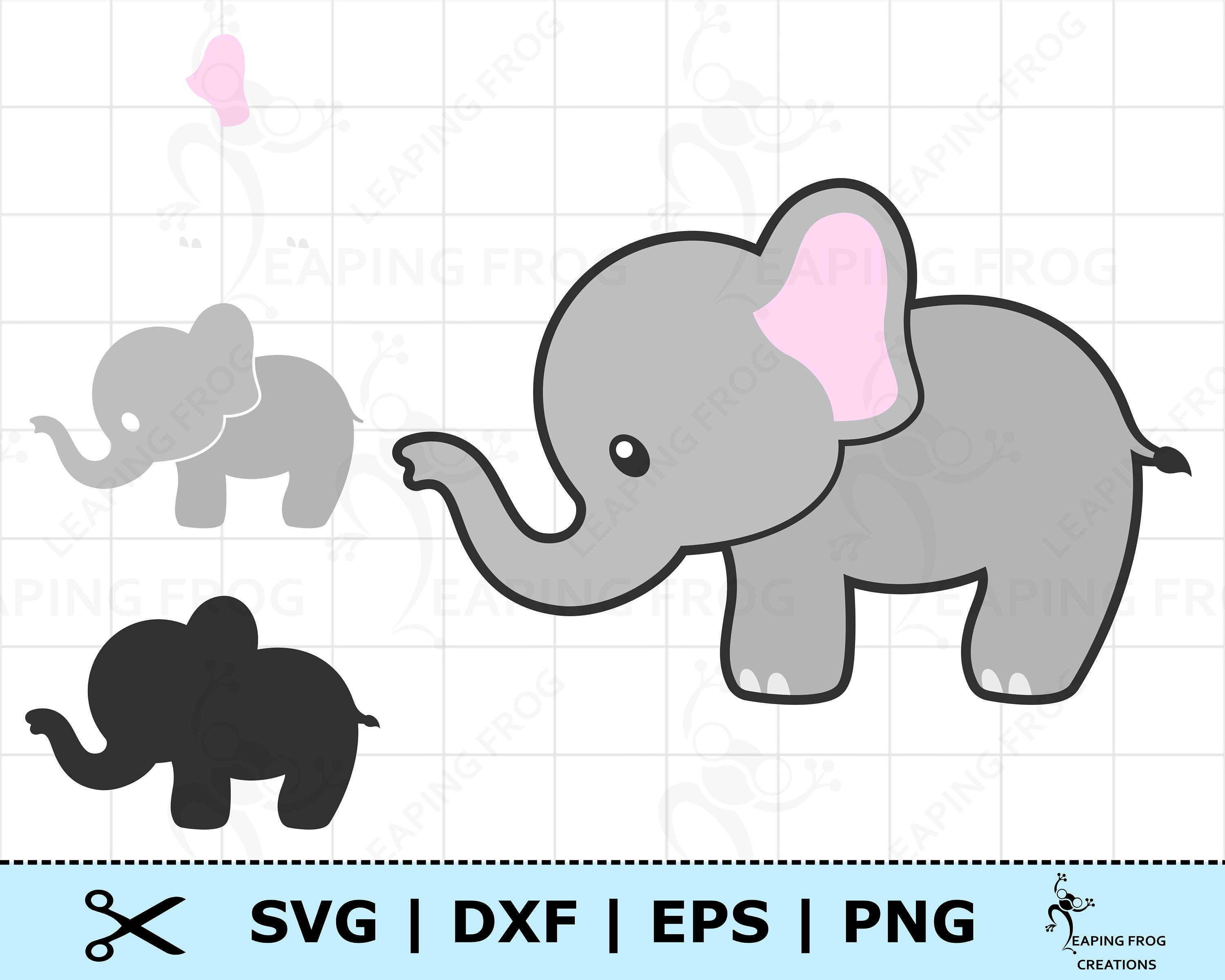 Baby Elephant SVG Cut Files