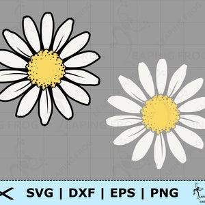 Madeliefje SVG. PNG. Bloemen. Cricut, silhouet gesneden bestanden, gelaagd. Lente, bloemen, tuin, mooi. Directe download! DXF, eps. Twee versies!