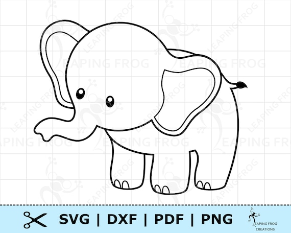 Free Free 65 Baby Elephant Outline Svg SVG PNG EPS DXF File