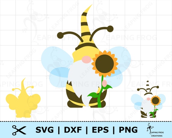 Download Cute Bumblebee Gnome Svg Png Dxf Cricut Cut Files Etsy
