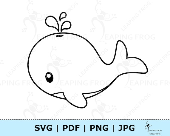 Cute Whale Coloring Page JPG PDF SVG Png. Whale Clipart. Etsy Cute Whale Coloring Page JPG PDF SVG Png. Whale Clipart. Etsy