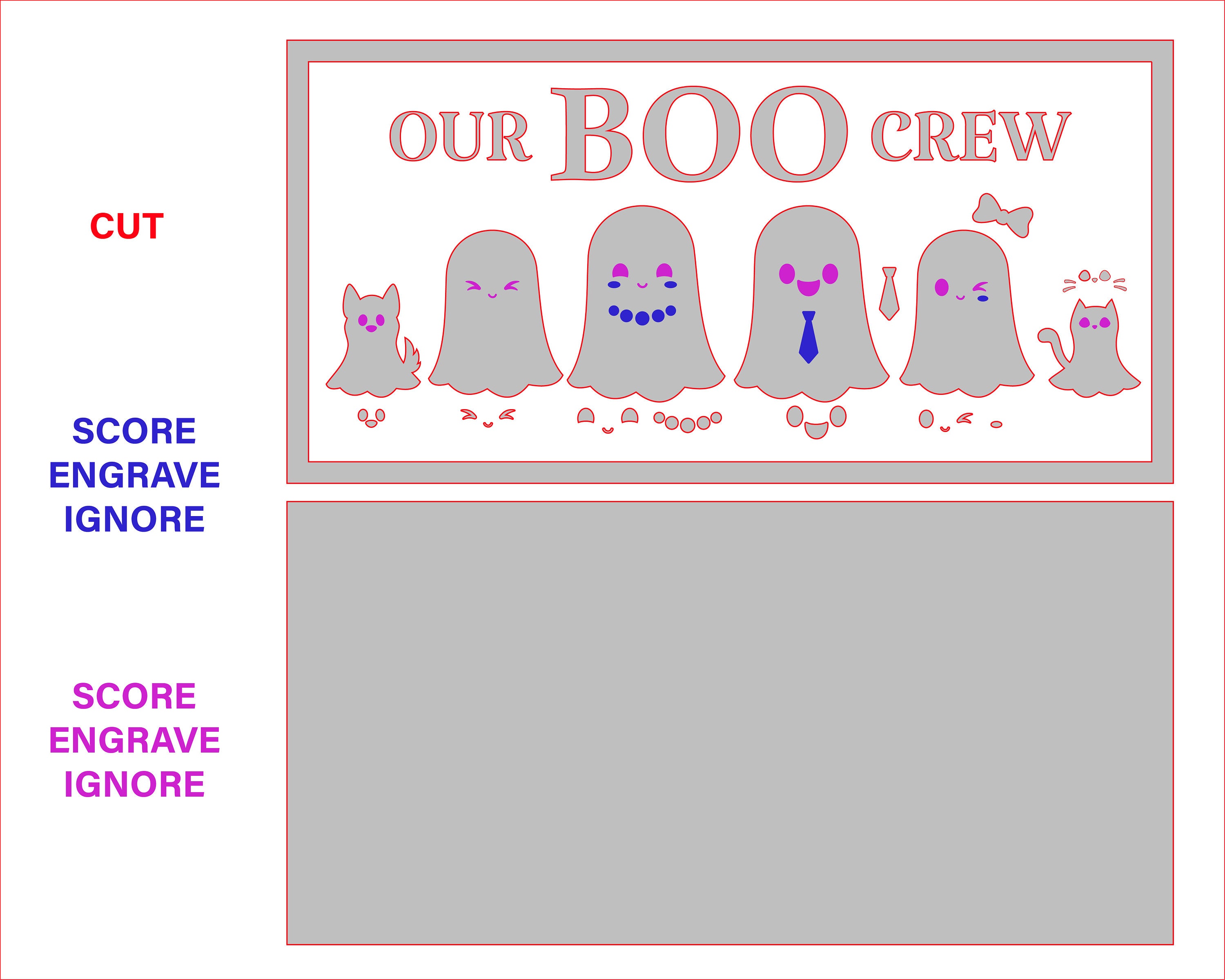 Ghost Family SVG. for Laser, Glowforge, Etc. Cut, Score, Engrave ...