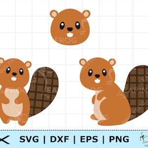 Beaver SVG. Cricut cut files, Silhouette. Layered files. Beaver set svg. Beaver DXF, Beaver PNG, Beaver eps. Baby Beaver Clipart. Bundle.