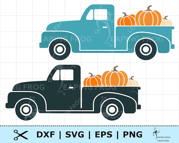 Download Retro Pickup Truck With Pumpkins Svg Halloween Truck Svg Etsy