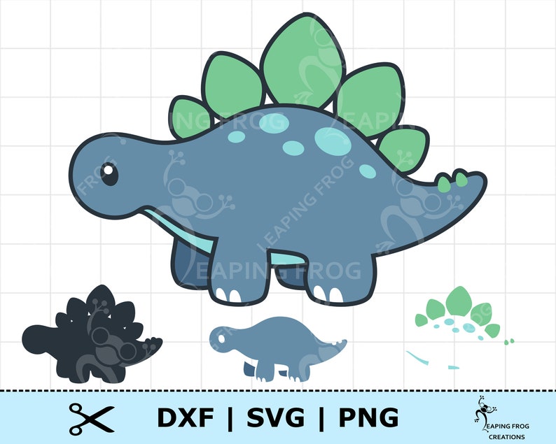 Download Cute Baby Dinosaur SVG. Stegosaurus svg. PNG DXF. Cricut ...