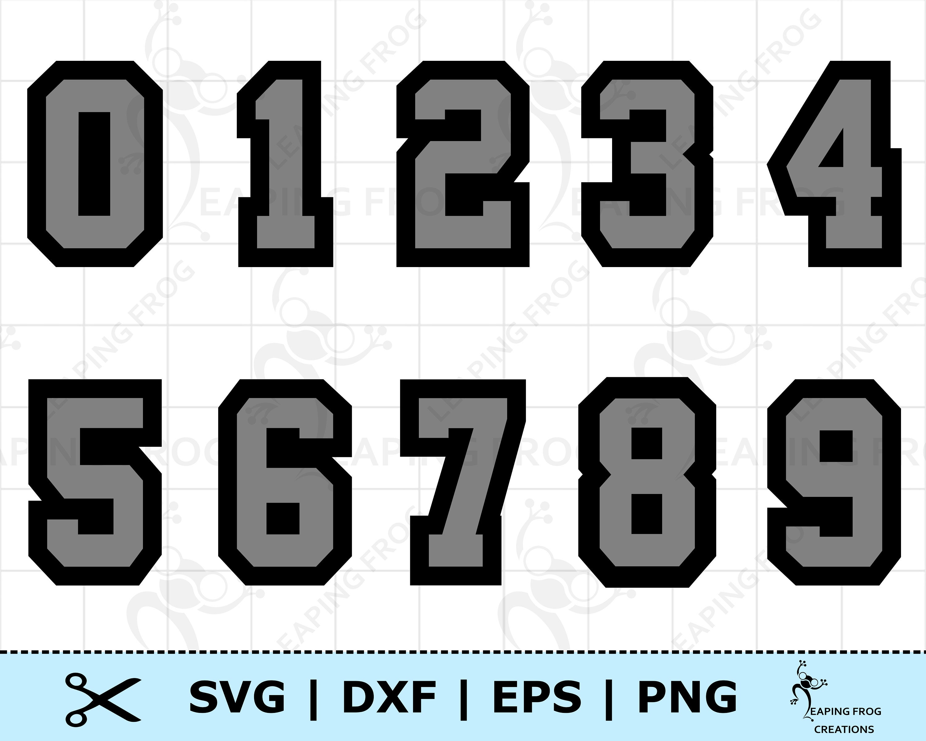 Numbers Cut Files Soccer Numbers SVG Png Soccer Numbers Cut Files Sport