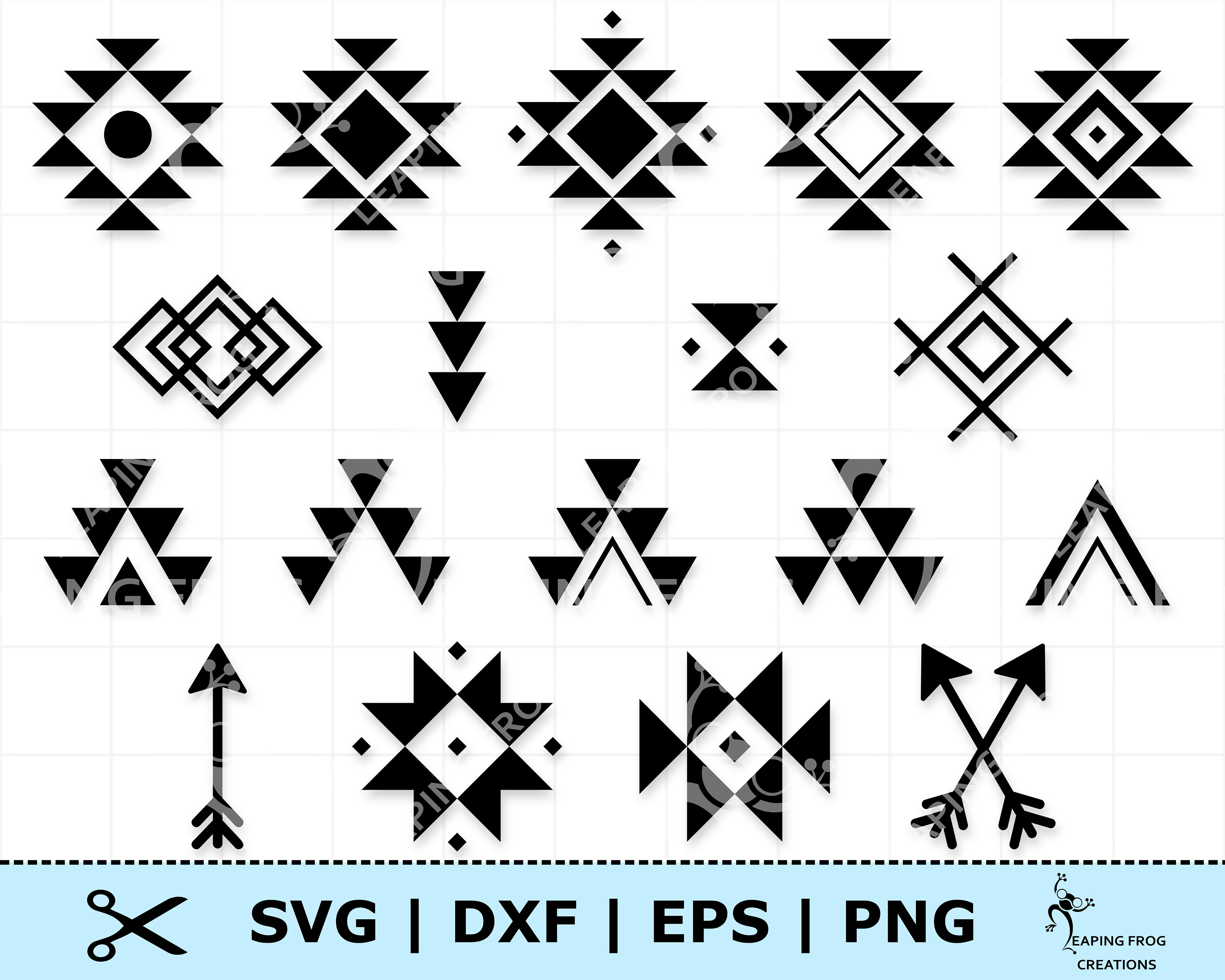 Tribal Pattern SVG. PNG. Aztec. Cricut Cut Files, Silhouette Files. Black,  White. DXF, Eps. Digital. Instant Download. Native Signs. - Etsy