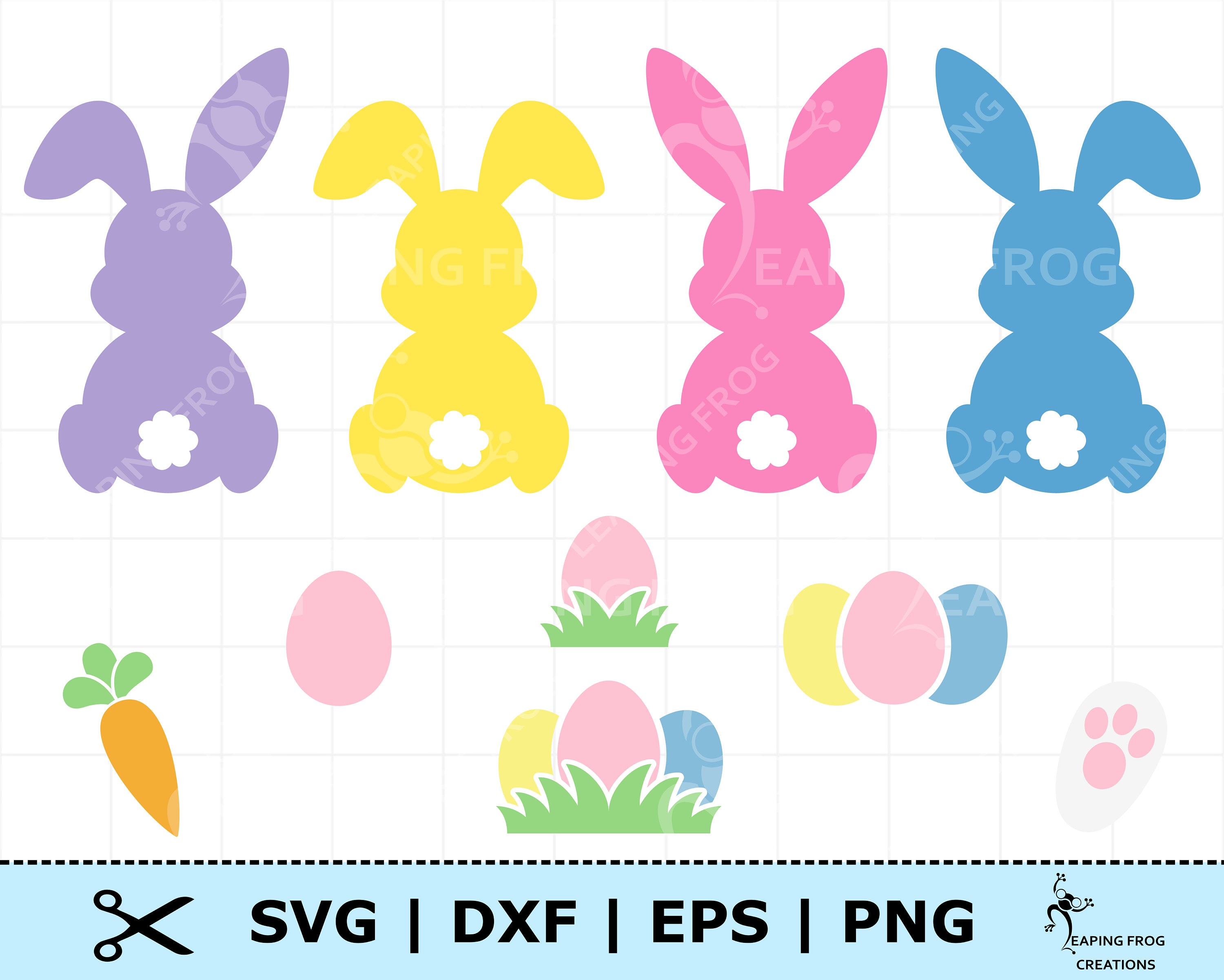 Layered Happy Easter Svg Happy Easter Ears Easter egg Svg Silhouette Vector Cut File Spring Svg Chillin With My Peeps Svg Cricut