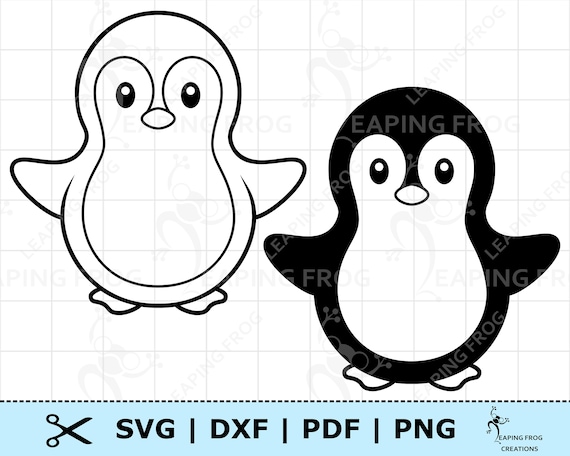 Download Cute Baby Penguin Svg Png Dxf Eps Cricut Silhouette Cut Etsy