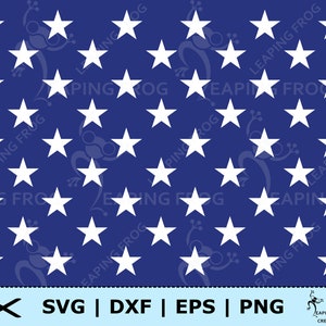 Sterren SVG. PNG. Patroon. 50 sterren. Naadloos / Tegelwerk. Cricut gesneden bestanden, silhouetbestanden. DXF, eps. Digitaal. Overzicht, stencil