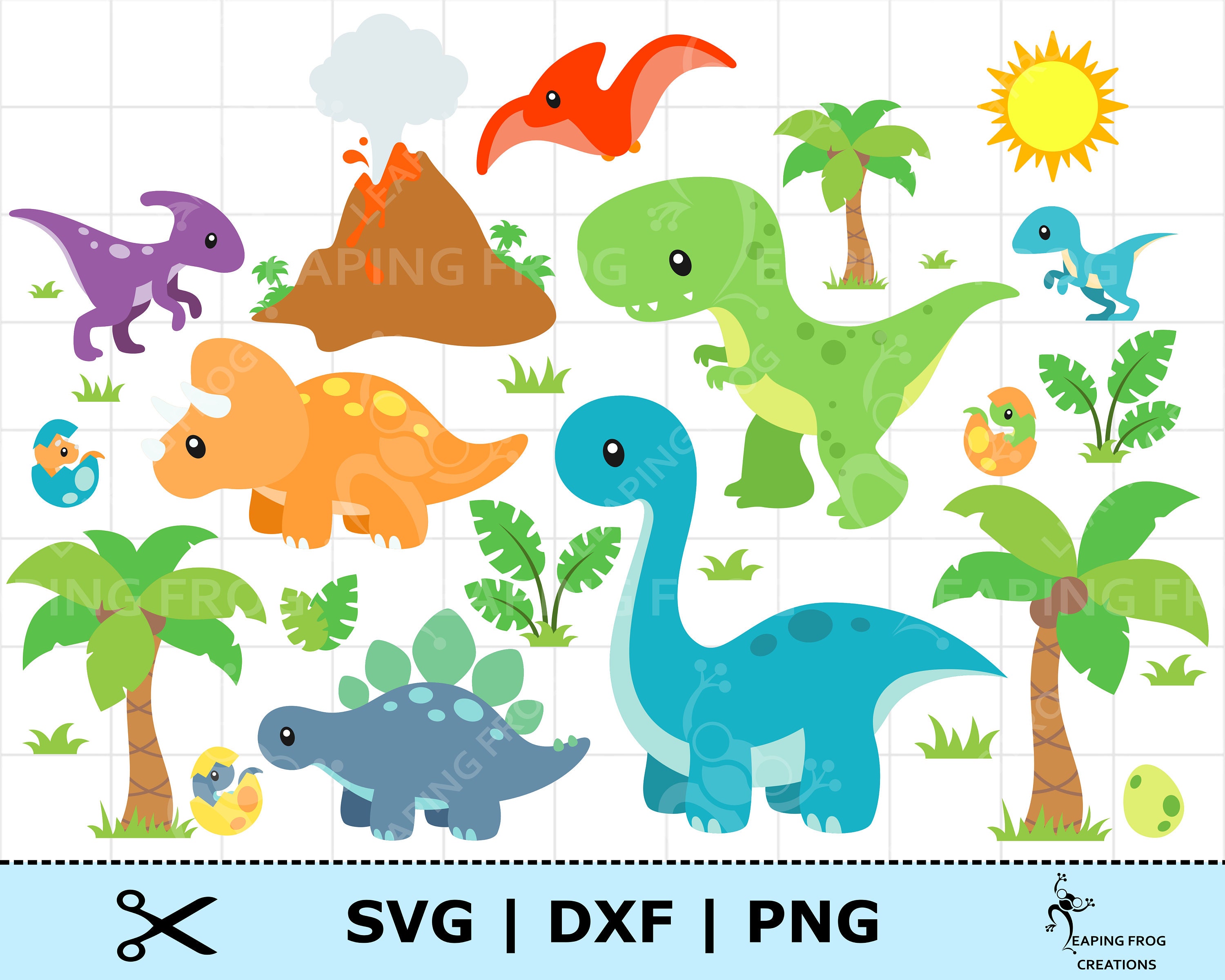 Download Dinosaur Svg Bundle Cricut Cut Files Layered Silhouette Etsy