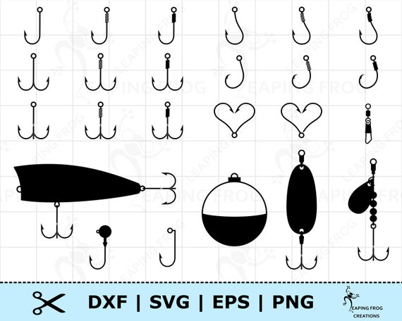 Fish Hook SVG. Fishing Tackle Svg. Fishing Lures Svg. Bobber Svg