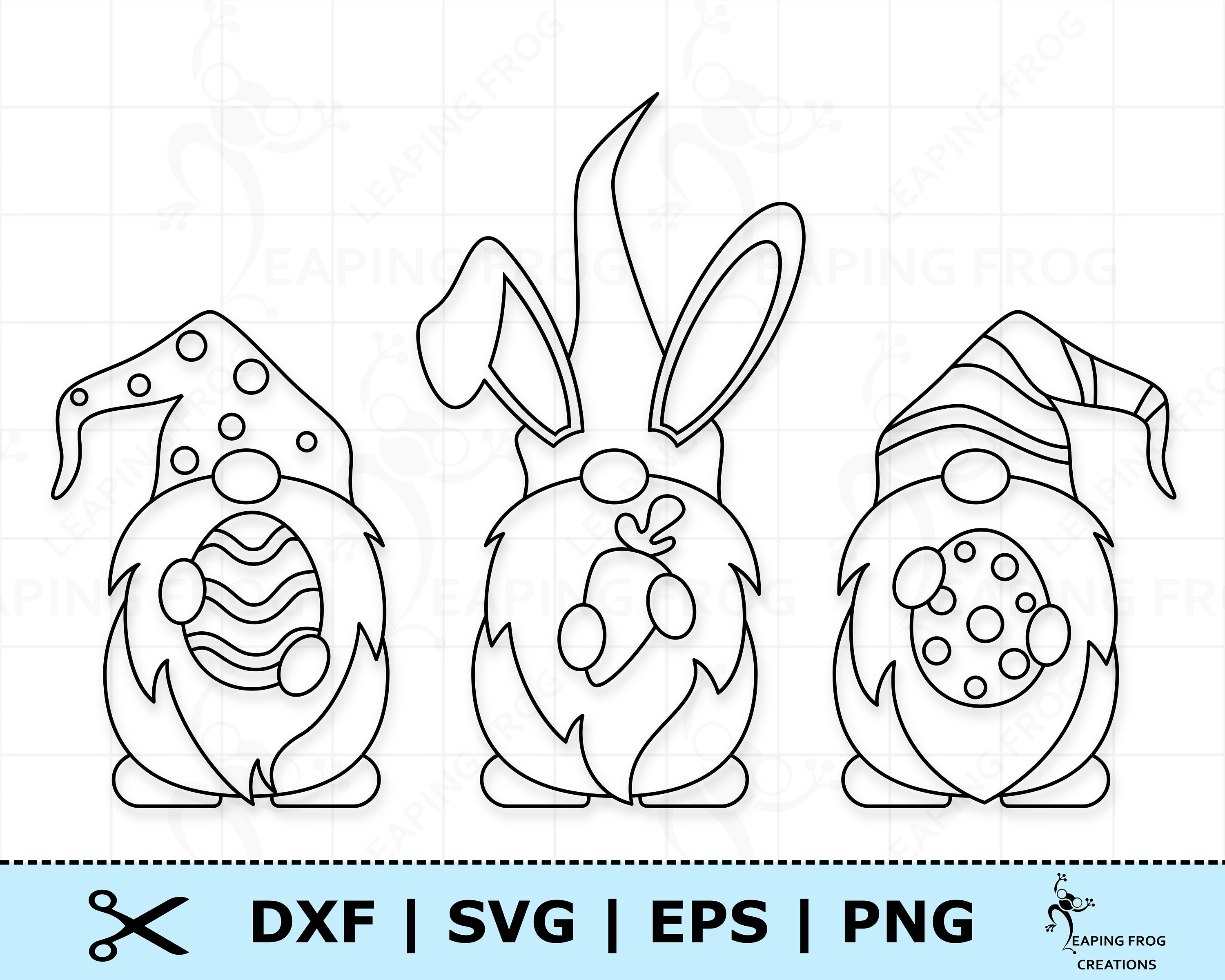 Easter Gnomes SVG. PNG. Cricut cut files Silhouette files. Etsy