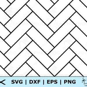 Fischgrätmuster SVG. Nahtlos! Cricut cut Dateien, Silhouette Dateien. Schwarz, Weiß. PNG, DXF, eps. Digital. Ziegel, Mauer. Outline, Schablone