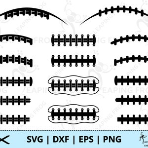 Cordones de fútbol SVG. PNG. Cortar archivos para Cricut & Silhouette, Sublimación, Imprimir para cortar, etc. Deportes, Patrones, DXF, eps. ¡Descarga instantánea!
