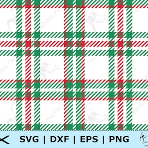 May include: A seamless pattern of red and green plaid. The pattern is made up of thin stripes of red and green, creating a checkered effect.