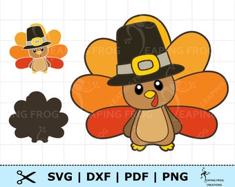 Turkey SVG PNG. 3 versions! Cut, layered files. Cricut, Silhouette. DXF eps. Fall, Thanksgiving. Bundle, set. Instant download!