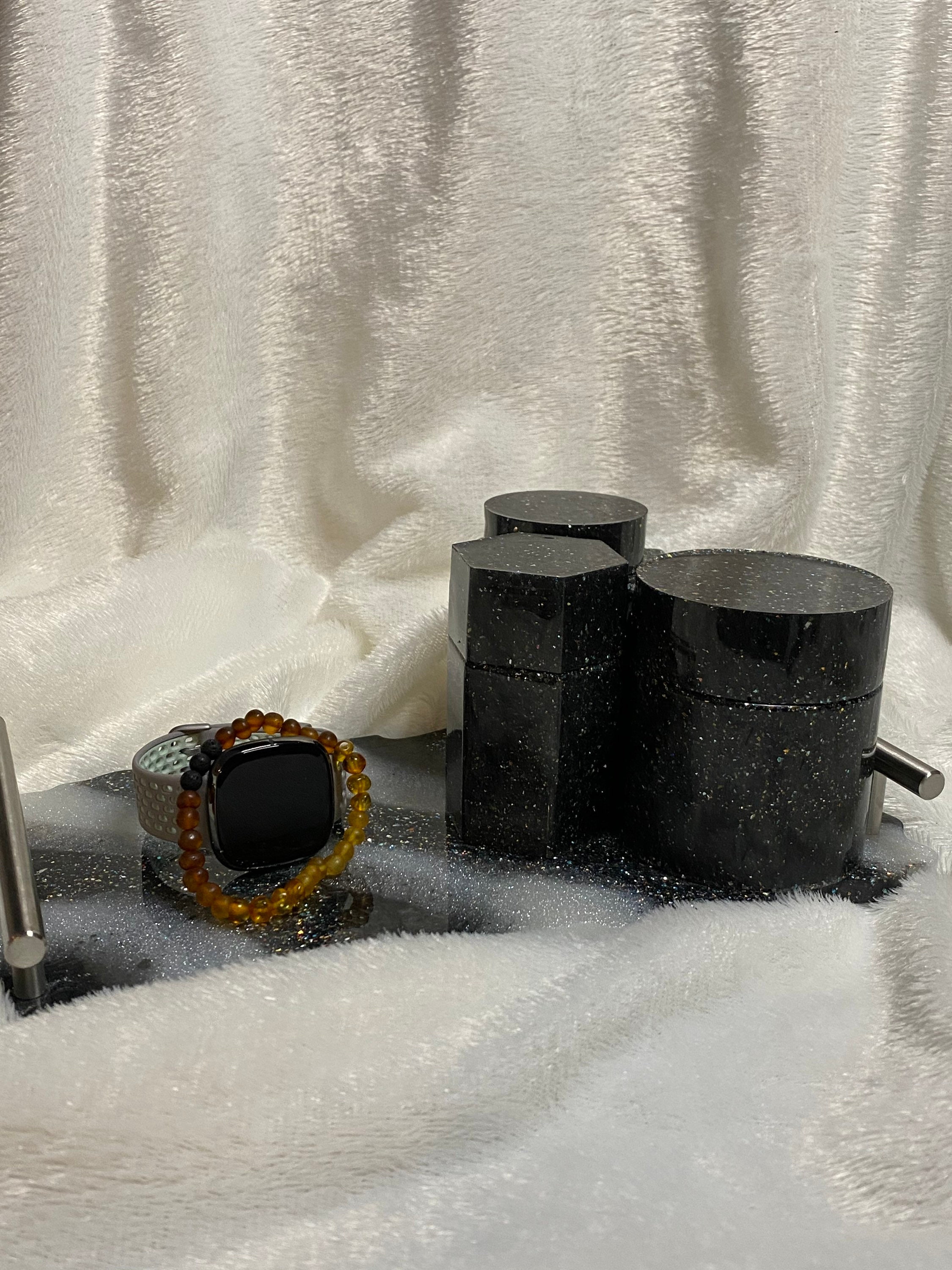 Black and white decorative tray Etsy