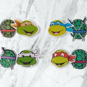 Cartoon Turtle Ninja Themed Radiology Tech Markers • Personalized Rad Tech Left/Right X-Ray Markers • Custom Initials • Radiology Gift