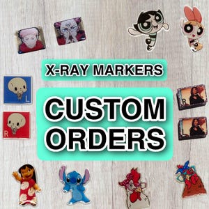 Marcadores de raio-X personalizados para técnicos de radiologia • Encomendas com design personalizado • Marcadores de raio-X para técnico de radiologia (esquerdo/direito) • Iniciais personalizadas • Presente para radiologia