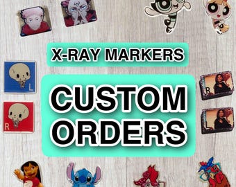 Custom X-Ray Markers with Initials • Personalized Rad Tech Gift • Left Right Radiology Markers • Radiology Student Graduation Gift