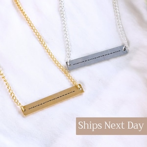 I LOVE YOU MORSE Code Halskette - Geschenk für Sie - Beste Freundin Geschenk - Freundin Geschenk - Zierliche personalisierte Halskette