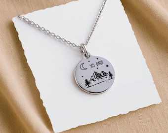 Personalized Sobriety Medallion Necklace: Stainless Steel AA Gift