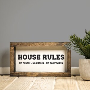 HOUSE RULES SIGN - New Home Decor - Housewarming Gift - Family Rules Sign - House Rules Quote - Family Room Decor - Wall Sign For New Home