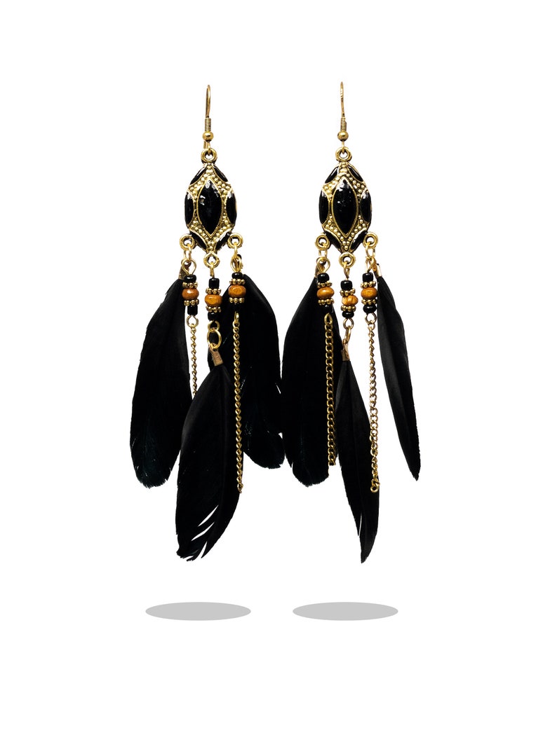Tassel Earrings Boho Style Gift Gift For Her Gypsy Earrings Feather Earrings Hippie Jewelry Boho Earrings Free Spirited Boho Jewelry