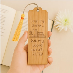 Funny Smut Book Bookmark: Filthy Reader Wooden Accessory