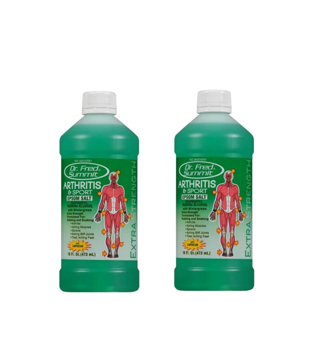 Dr. Fred Summit Arthritis & Sport Epsom Salt Alcohol Wintergreen, 16 Oz