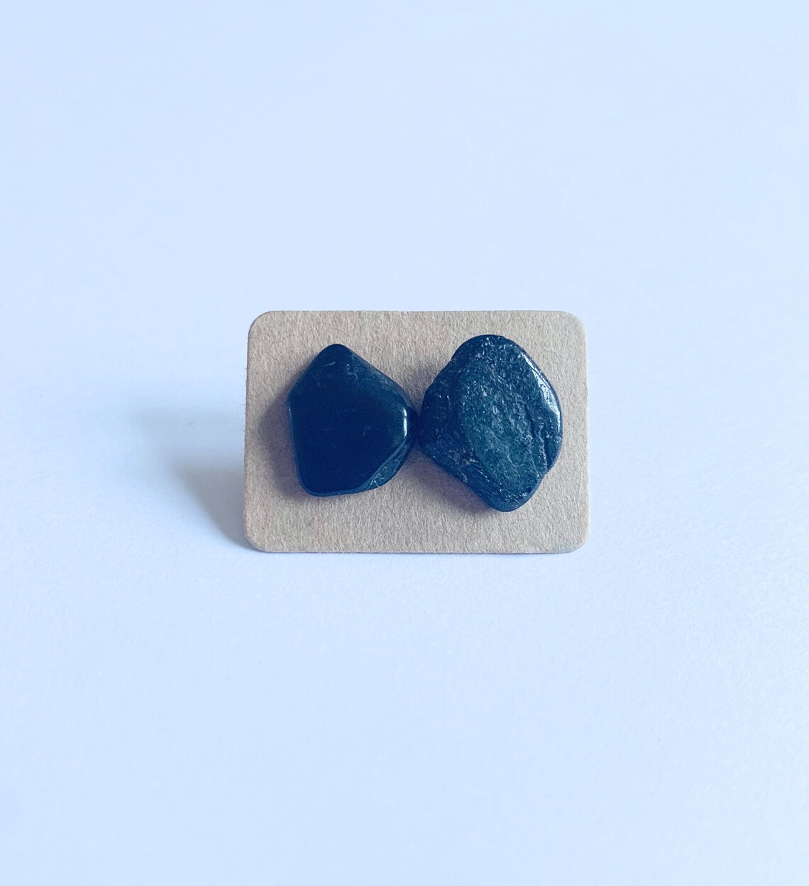 Black Tourmaline Stud Earrings Handmade Earrings Healing Crystals